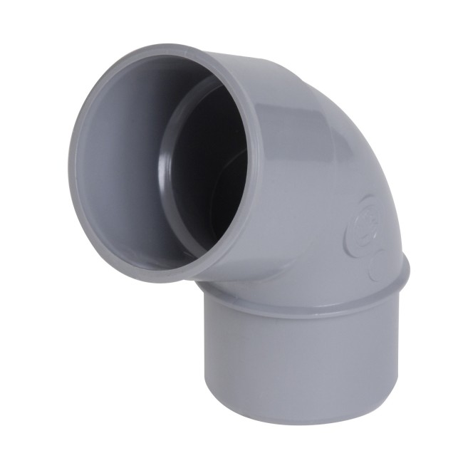 COUDE GRIJS SANITAIR 75MM 90° MF