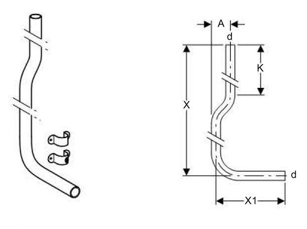GEBERIT AANSLUITBUIS VOOR HOOG RESERVOIR