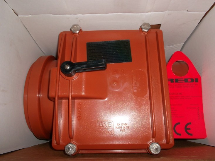 TERUGSLAGKLEP RIOOL RB 110MM