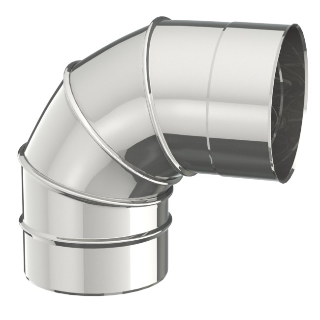 COUDE INOX ENKELWANDIG DRAAIBAAR 139MM