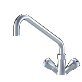 [K.24.41.04.000C07] K.24.41.04.000C07 - KWC GASTRO KEUKENKRAAN 2-GREEPS BEC 300MM 15MM 80L/MIN CHR.