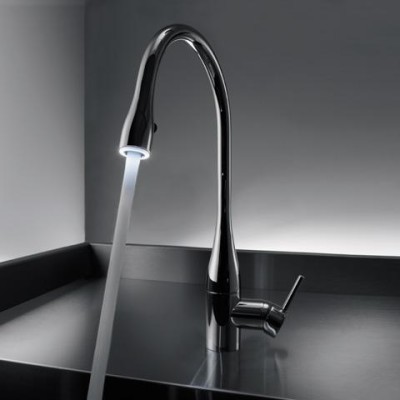 [10.121.103.700FL] 10.121.103.700FL - KWC EVE KEUKENMENGKRAAN MET UITTREKBARE PERLATOR SPRONG 225MM + LED-TECHNOLOGIE RVS