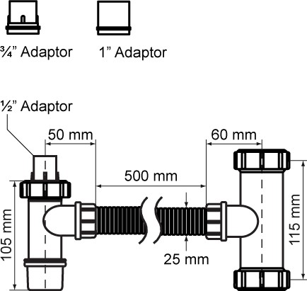 [0052800] 0052800 - MAC ALPINE OVERLOOP + SYPHON SET 40/1/2-4/4