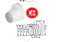 [COR100→150] COR100→150 - TRIS PVC REDUCTIE VAN 100 ->150MM