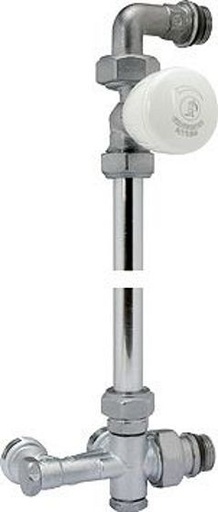 [R438MX033] R438MX033 - GIACOMINI KRAAN MUUR TWEEPIJPS 100% 18AA 50MM ROOD