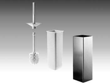 [ AV114A CR] AV114ACR - INDA LEA TOILETBORSTELHOUDER GESLOTEN VIERKANT