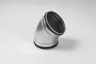 [02 215] SPIRAAL COUDE 125MM 45° MET DICHTING