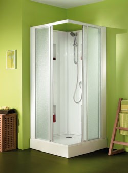 [S7L11OD9579] LEDA ODYSSEE 90 X 90 HOEKINSTAP MET SCHUIFDEUREN