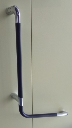 [INDA AH993B CU] AH993BCU - INDA CONFORT VEILIGHEIDSTEUN IN L-VORM - MODEL LINKS CHROOM / ZWART