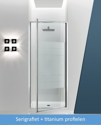 [INDA B5044 0 TT 57] INDA JOLLY DRAAIDEUR 87-91 H195CM SERIGRAFIET + PROFIEL TITANIUM