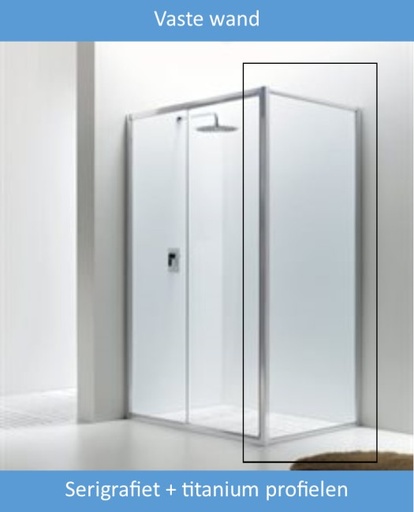 [INDA B5054 0 TT 57] INDA JOLLY VASTE WAND 87-91 HOOGTE 195CM SERIGRAFIET MET PROFIEL TITANIUM