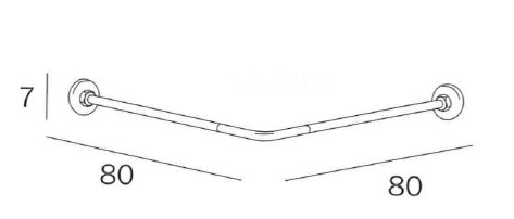 [INDA A0148A CR] A0148ACR - INDA GORDIJNSTANG HOEK 80 X 80 CM