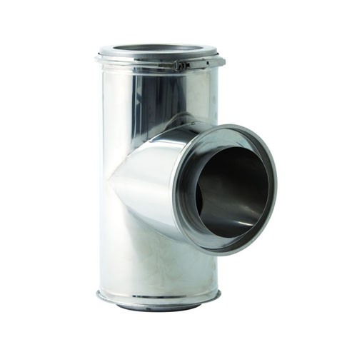 [023 460] 2-11-1609-080 - T STUK INOX DW 80 - 130MM 90° OPSINOX
