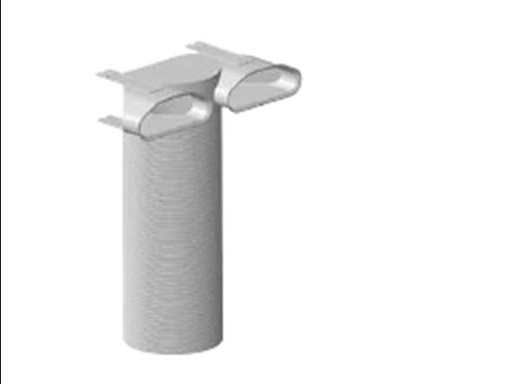 [010372052] 010.372.052 - BEG PROFI AIR DOORGANG 125MM/DUBBEL PLAT 125MM