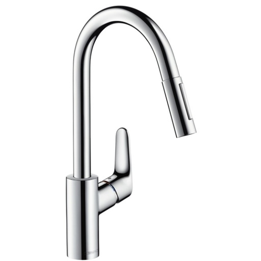[31815000] 31815000 - HANS GROHE FOCUS KEUKEN EENGREEPSMENGKRAAN MET UITTREKBARE VUISTDOUCHE CHR.