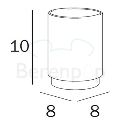 [INDA R58100001] R58100001 - INDA O LOGIC GESATINEEERD GLAZEN BEKER