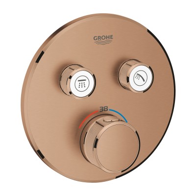  29119DL0 - GROHE  SMARTCONTROL INBOUW MET 2 UITGANGEN  MET DRUKTOETSEN BRUSHED WARM SUNSET