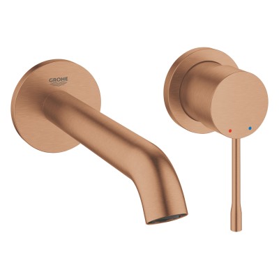  19408DL1 - GROHE ESSENCE AFWERKSET LAVABO MUURMENGKRAAN BRUSHED WARM SUNSET