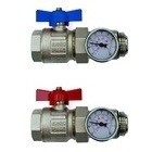 [278.110.100] 278110100 - BEG AANSLUITKIT 4/4  IN VERCHROOMD MESSING +BOLKRAAN+RICHTBARE THERMOMETERS