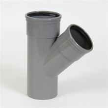 [9166 110] 1196901243 - T-STUK GRIJS RIOOL 110MM 45° MFF *