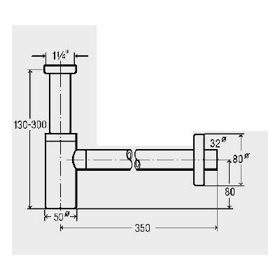 [VIEGA 440 190] 440190 - VIEGA LAVABO ELEGANTA 1 DESIGNSYPHON CRH.