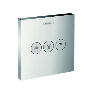 [15764000] 15764000 - HANS GROHE SHOWER SELECT AFWERKSET VOOR INBOUWSTOPKRAAN VOOR 3 SYSTEMEN CHR.