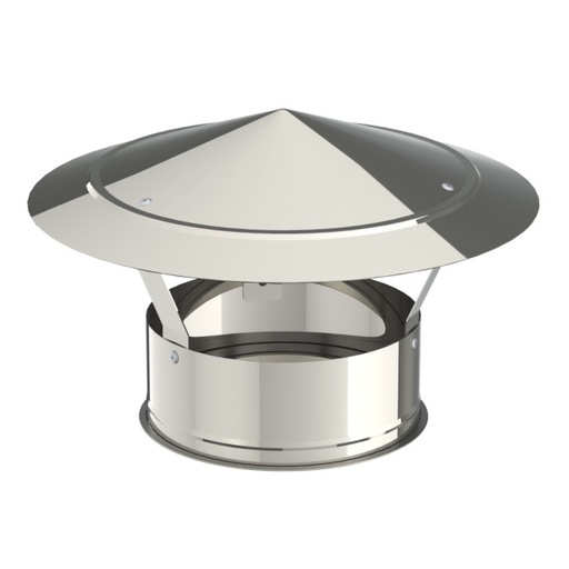 [023493] 1-19-0100-180 - EINDSTUK MET KAP INOX 180-230MM OPSINOX