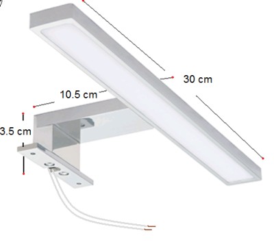 [F91070301] f9107030 - RIHO VERLICHTINGELEMENT LED CHR.VOOR SPIEGELKAST  MEUBEL