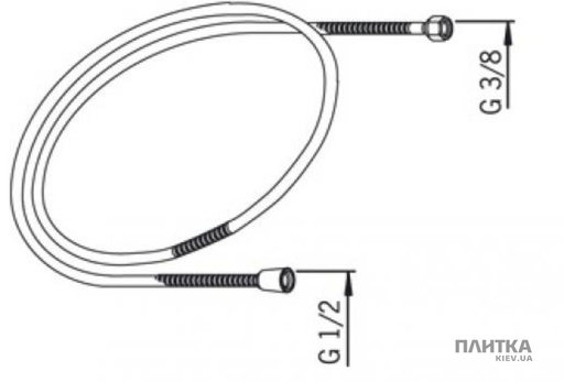 [ORAS 241 114] 241114 - ORAS FLEXIBEL 2M METAAL 1/2 X 3/8F
