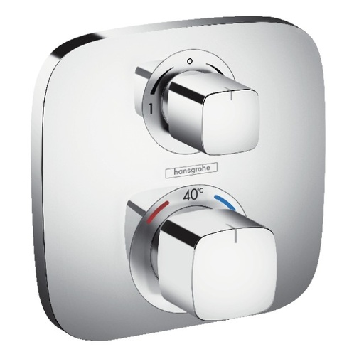 [15708000] 15708000 - HANS GROHE ECOSTAT E AFWERKSET VOOR INBOUWTHERMOSTAAT MET STOPKRAAN EN OMSTELLER VOOR 2 SYSTEMEN CHR.