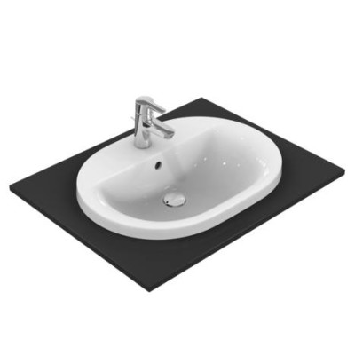 [E504001] E504001 - IDEAL STANDARD CONNECT INBOUWWASTAFEL OVAAL BREEDTE 62CM MET 1 KR.GAT