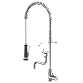 [24.501.144.000] 24.501.144.000 - KWC GASTRO GROOTKEUKENMENGKRAAN BEC MOBIEL 27CM CHR. 2X15MM