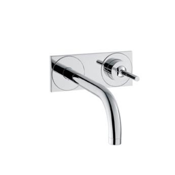 [38115000] 38115000 - HANS GROHE AXOR UNO AFWERKSET VOOR EENGREEPSMENGKRAAN VOOR WANDINBOUW MET UITLOOP 221MM CHR.