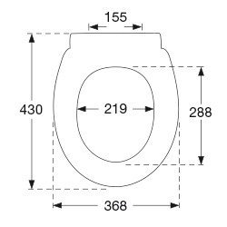 [742000-BZ5999] 742000-BZ5999 - PRESSALIT TIVOLI SOFT CLOSE  WIT  BZ5 15.5cm