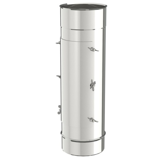 [023090] 1-01-0300-125 - BUIS INOX ENKELWANDIG 125MM+KUISDEUR 50CM OPSINOX