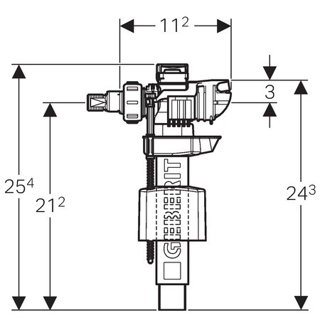 [283.354.21.2] 283.354.21.2 - GEBERIT O KLOK + VLOTTERKRAAN chr + FLEX 3/8