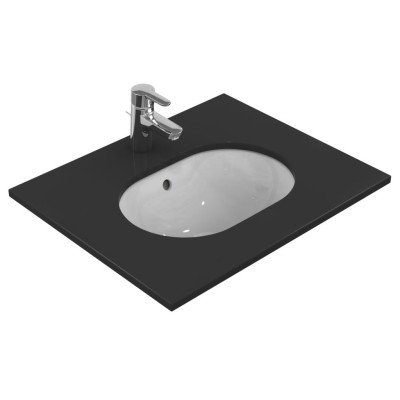 [E504601] E504601 - IDEAL STANDARD CONNECT ONDERBOUWWASTAFEL OVAAL BREEDTE 48CM INCL. BEVESTIGINGSSET