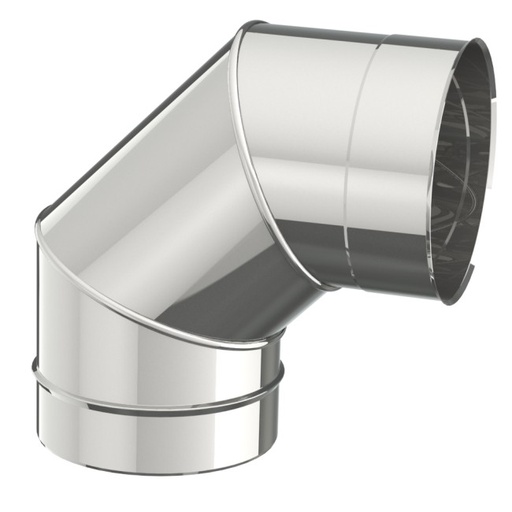 [23471] 1-01-1109-200 - COUDE INOX ENKELWANDIG 200MM 90° 