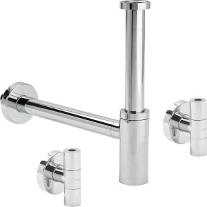 [VIEGA 492 489] VIEGA LAVABO ELEGANTA SET 1 DESIGNSYPHON + KRAANTJES CHR.