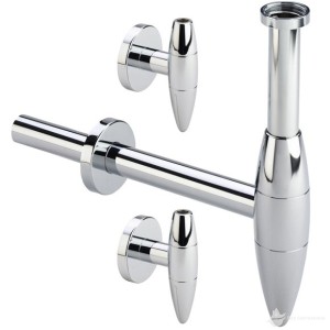 [VIEGA 490 614] VIEGA LAVABO ELEGANTA SET 2 DESIGNSYPHON + KRAANTJES CHR