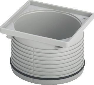 [VIEGA 534 516] VIEGA DOUCHE VLOERSYPHON OPZETSTUK 10X10 CM MET KUNSTSTOF FRAME