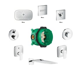 [15765000] 15765000 - HANS GROHE SHOWERSELECT AFWERKSET VOOR INBOUWTHERMOSTAAT VOOR 2 SYSTEMEN MET FIXFIT CHR.