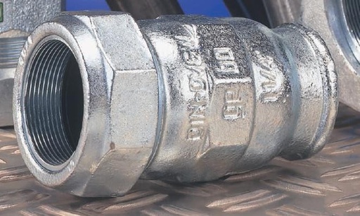 [740 2"1/2] 01.220.01.07 - RAC FONTE RECHTE KOPPELING 2"1/2 F X 2"1/2 76.1mm