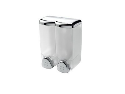 [ AV112A CR] INDA HOTEL DUBBELE ZEEPDISPENSER WAND