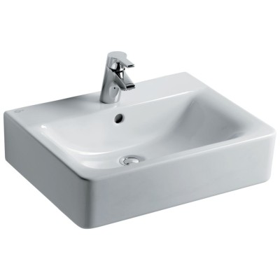 [E713901] E713901 - IDEAL STANDARD CONNECT WASTAFEL MUUR  BREEDTE 55CM MET 1 KR.GAT EN OVERLOOP