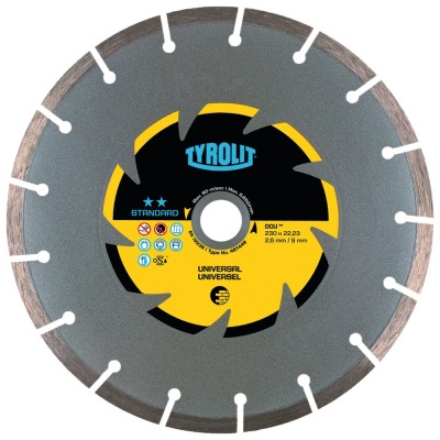 [12430] 34221101 - TYROLIT DIAMANTSCHIJF 230 UNIVERSEEL DCU PLUS  12MM SEGMENT