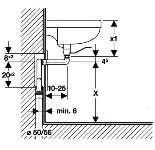 [151.120.11.1] 151.120.11.1 - GEBERIT INBOUWSYPHON  LAVABO + AFWERKSET