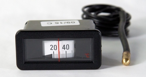 [R923 110 155] 08451 - IMIT THERMOMETER RECHTHOEK 0-120C° 1.5m 58x25  VOOR ACV