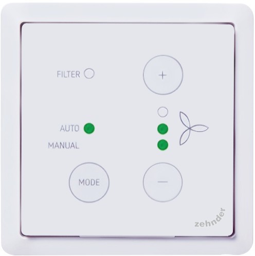 [655010250] 655010250 - ZEHNDER COMFOSWITCH C67 STANDENSCHAKELAAR AUTO/MANUEEL