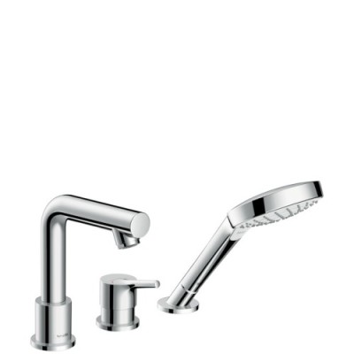 [72417000] 72417000 - HANS GROHE TALIS S NEW AFWERKSET 3-GATSBADMENGKRAAN OP BADRAND CHR.